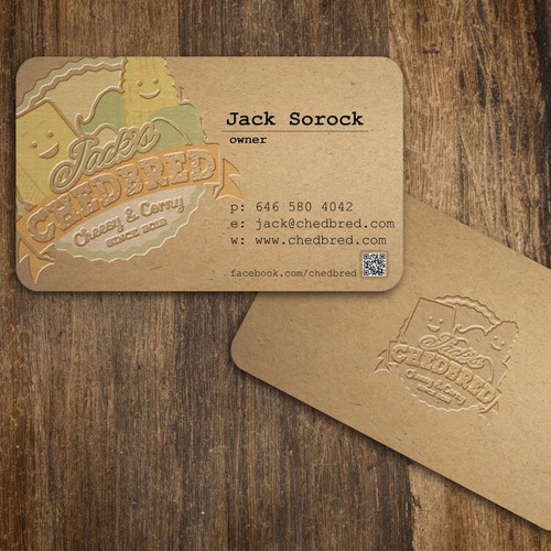 Jack's Chedbred: artisan kraft business cards