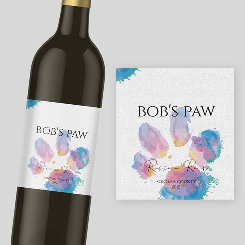Bob´s Paw Wine label 