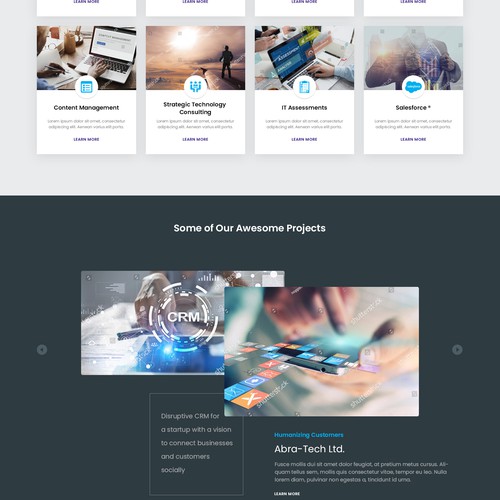 Brio Home Page Design