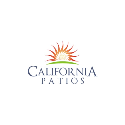 logo for California Patios, custom design and install patio covers, sun rooms, pergolas, and trellis 