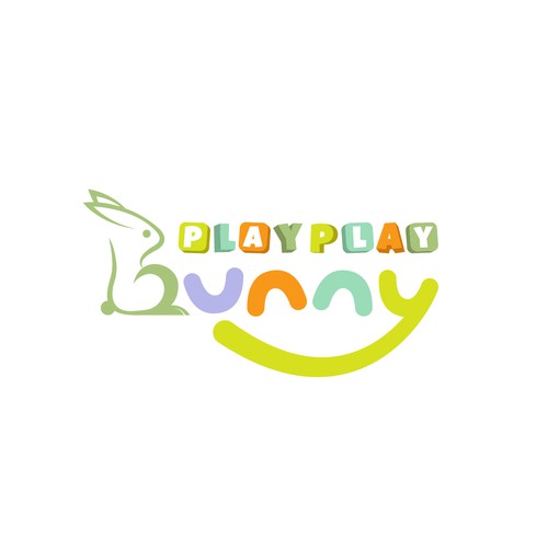 Play Play Bunny - Combination logo design