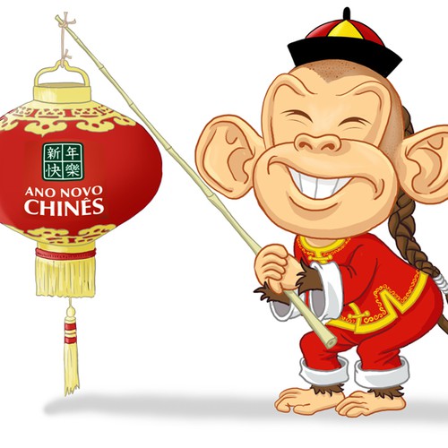 Create a monkey, the mascot of the 2016 Chinese New Year