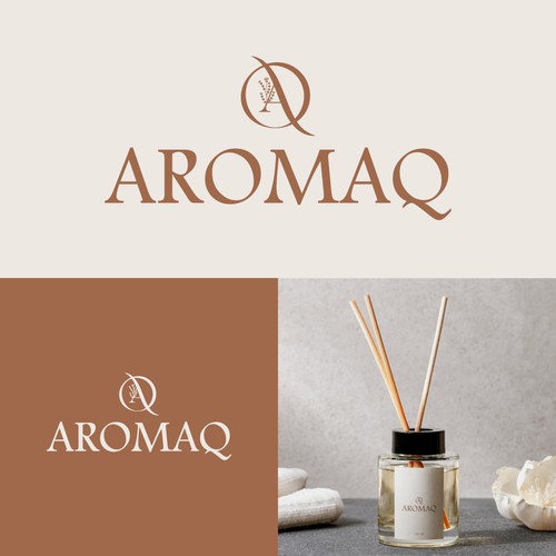 elegant logo for room perfume or reed diffuser