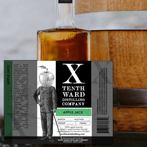 Label Design for Tenth Ward Distilling Co