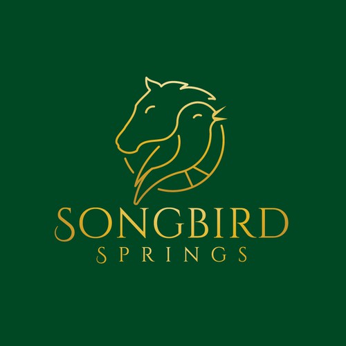 Songbird and Horse logo design 