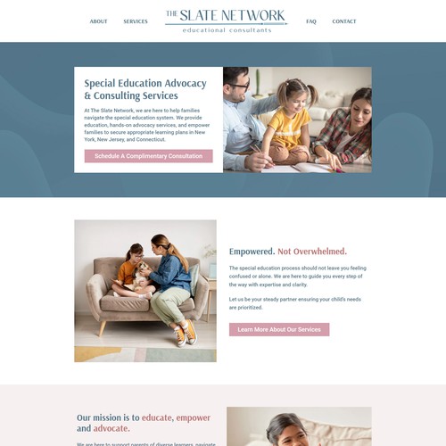 Special Education Advocacy Website Design