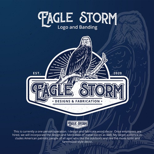 Vintage logo for Eagle Storm