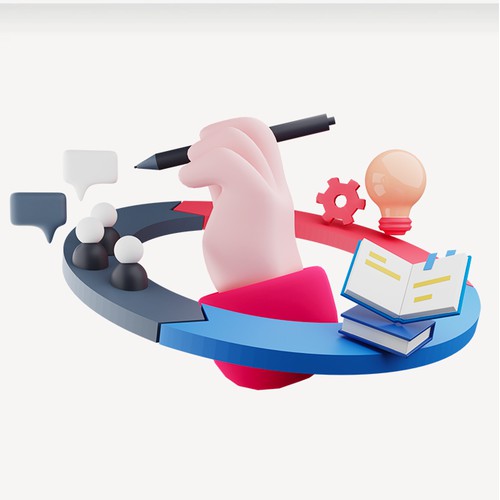 3d illustration for a webpage