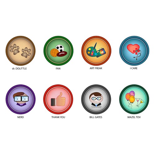 Cool badges for crowdfunding platform