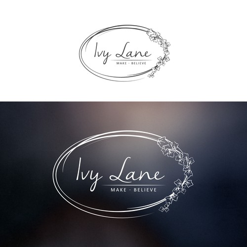 feminine hand-sketched logo for Ivy Lane