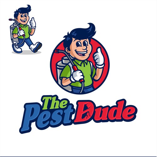 Pest Control  mascot logo - The Pest Dude