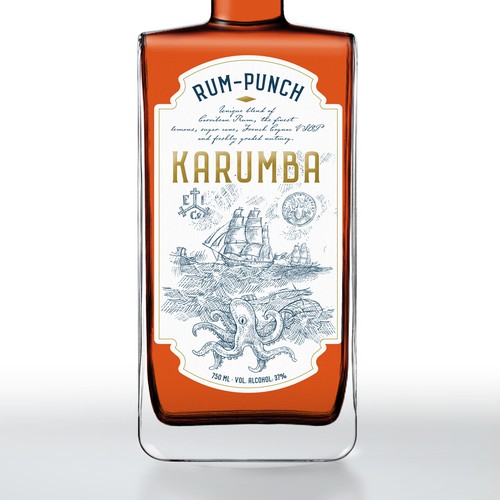 Design for a rum label