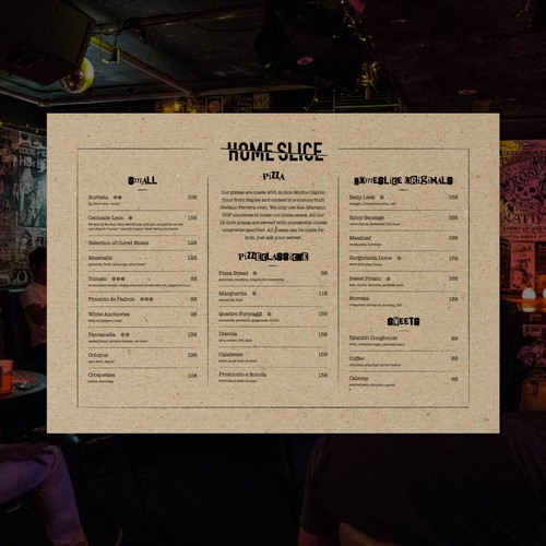 Menu Design