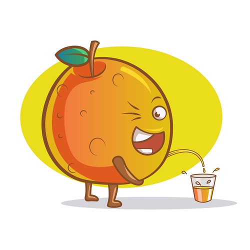 Funny Orange Cartoon