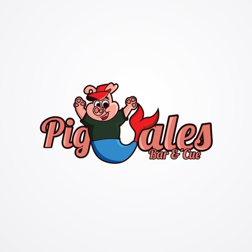 Create a fun logo for lakeside BBQ restaurant