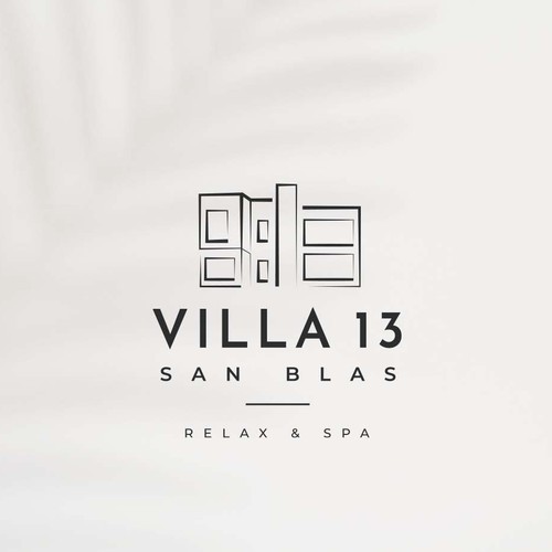 Modern and crisp logo design for a luxurious villa 