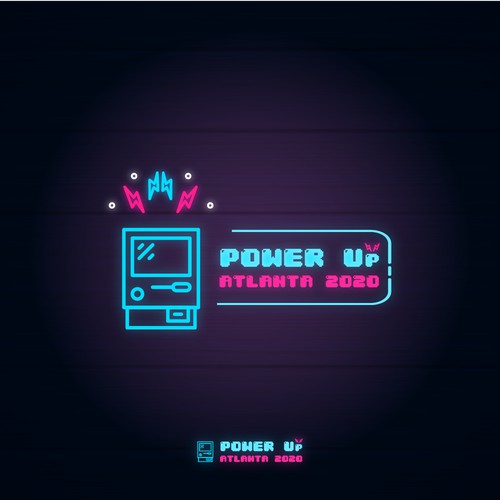Neon Logo for Tech Event