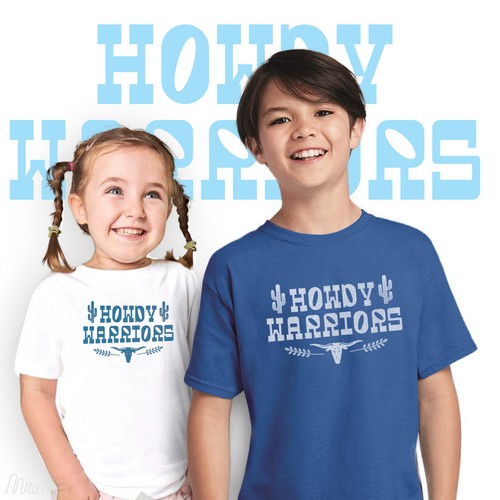 Kids' graphic tee design with Western theme