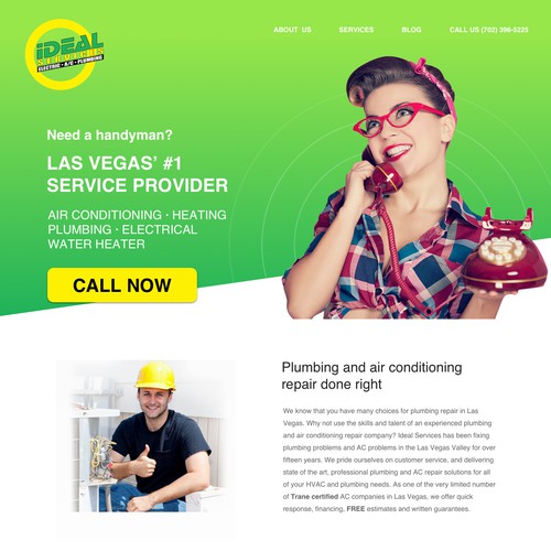 Website redesign for a service company