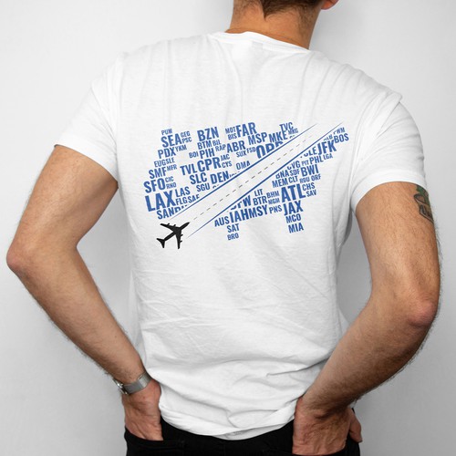 T-shirt back side design concept