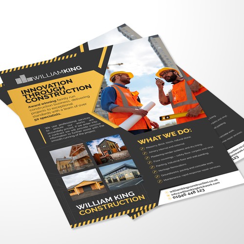 Flyer for William King Construction