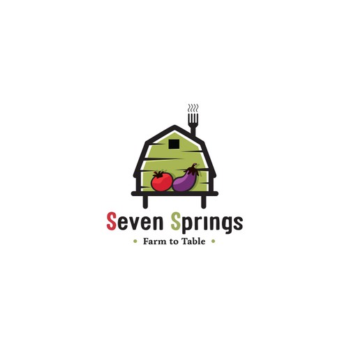 Fresh, young logo for Seven Springs Farm to Table