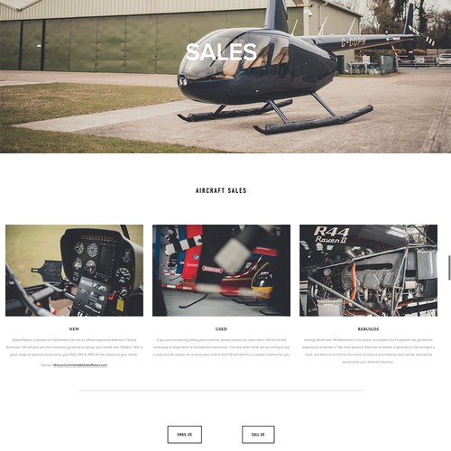 HQ Aviation Website Re-Design