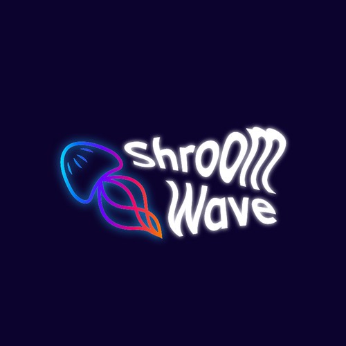Colorful logo for a shroom business with a psychedelic vibe. 