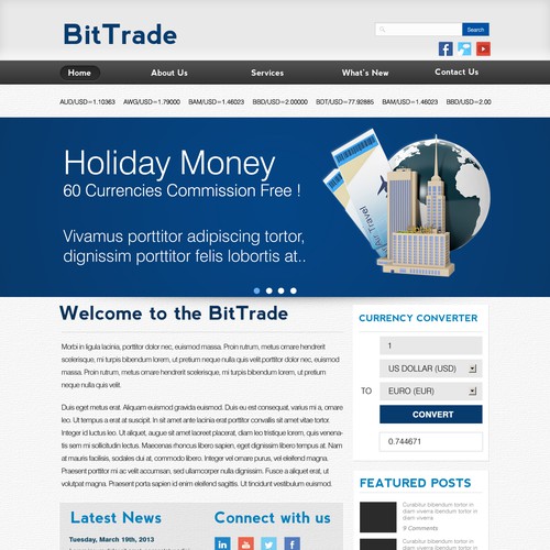 Website for Money Exchange Business