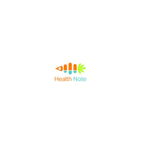 Simple and sleek logo design for Health Note