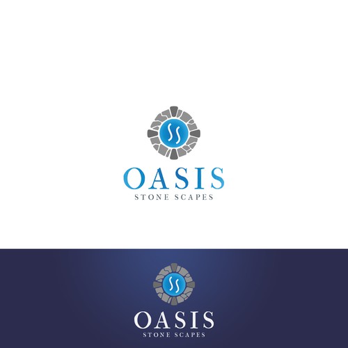 Oasis Stone Scapes Logo Design