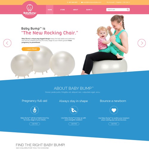 Baby Bump website design