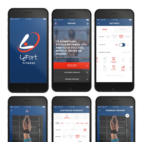 App design for LeFort Fitness