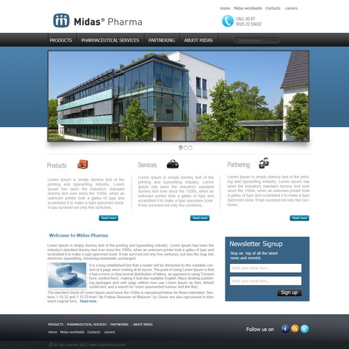 Midas Pharma design concept 1