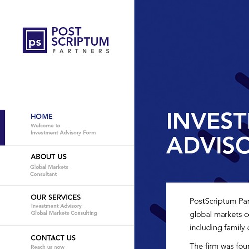 Investment Advisory Firm website redesign