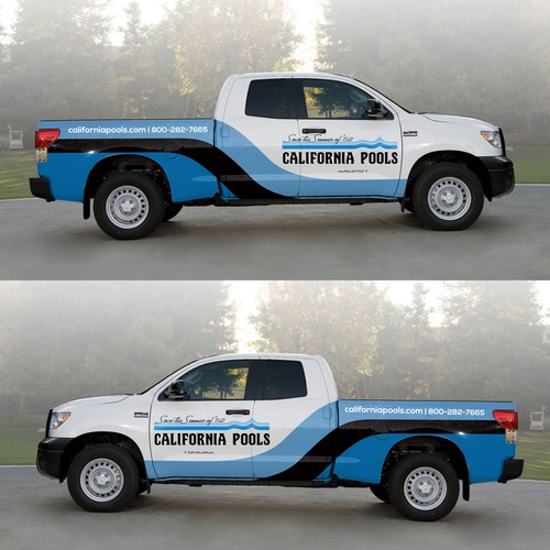 See your Design Driving Around Town! Create a Truck Wrap for California Pools