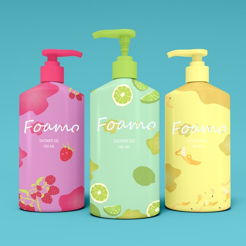 Foamo - logo and packaging for body wash