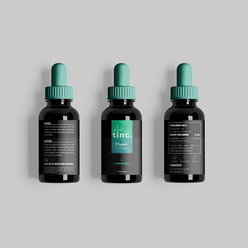 Dropper Label Design for a Cannabis brand