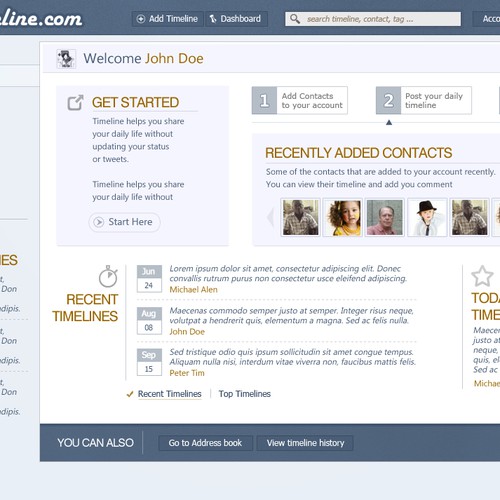 Design for MyTimeline.com