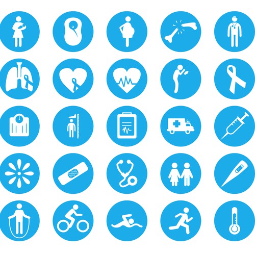 Create health event icons for patient oriented web app