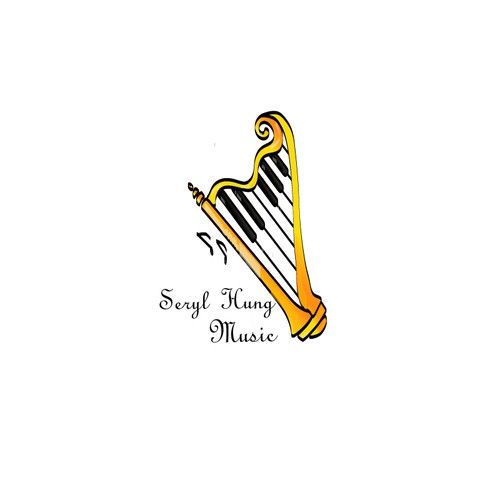 Harp and piano logo