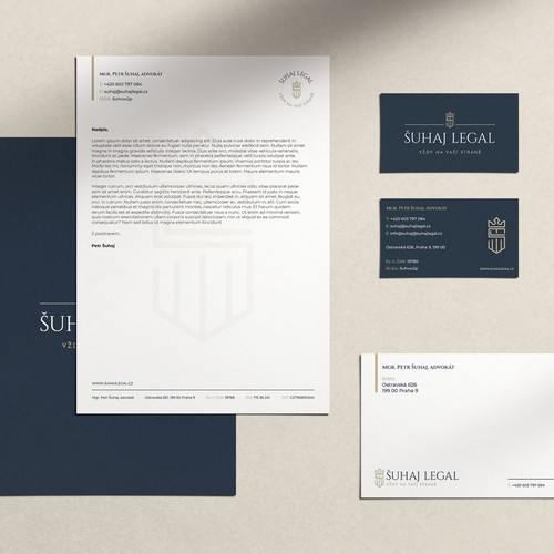 Suhaj Legal - stationery design