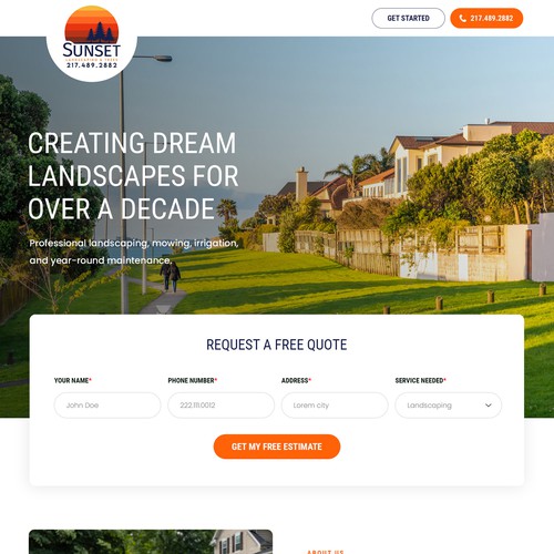Landscaping Company Landing Page