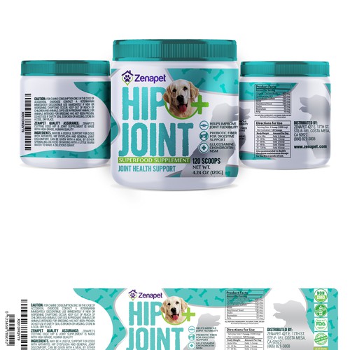 Dog supplement for hip and joints