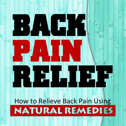 Book cover for Back Pain Relief book - Abstract designs in Turquoise