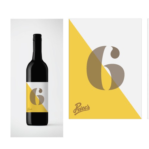 Design a number '6' for a wine label
