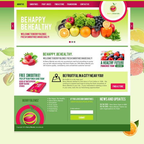 Website for Smoothie Franchise