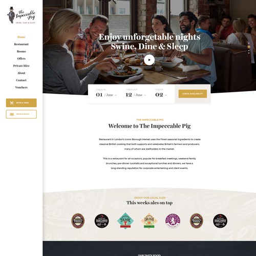 Gastro Pub Web Design