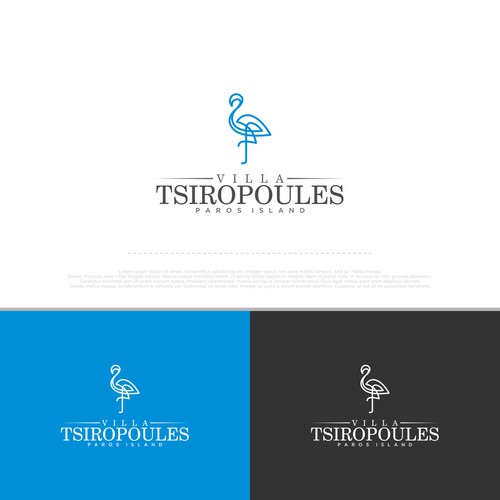Monoline logo concept for Villa Tsiropoules