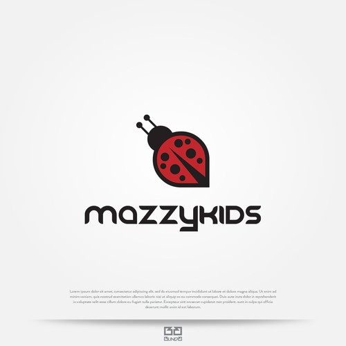 Lady bug inspired logo